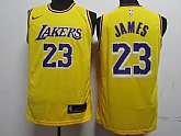 Lakers 23 Lebron James Yellow Printed Nike Swingman Jersey,baseball caps,new era cap wholesale,wholesale hats